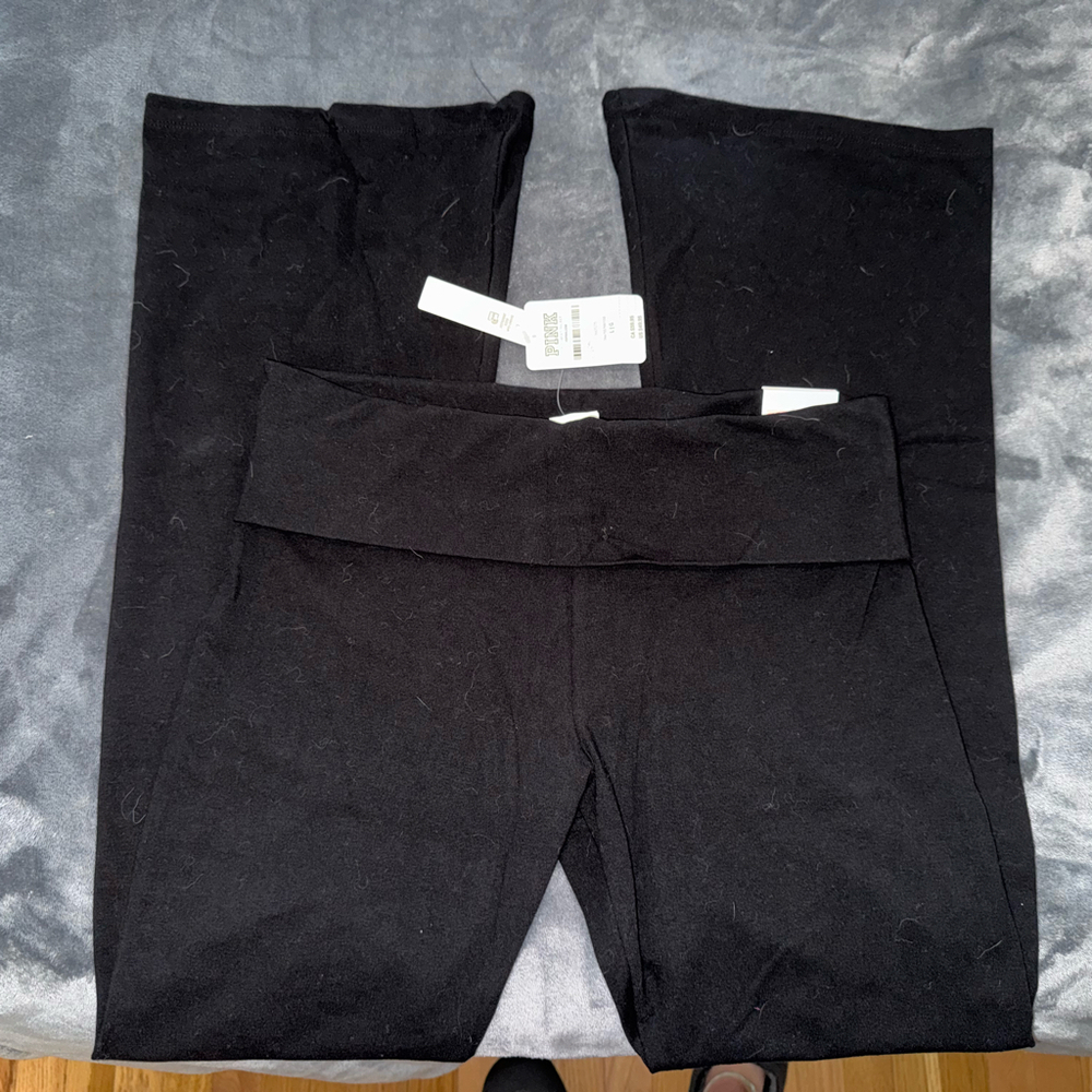NWT VS PINK Foldover Waistband Flare Leggings